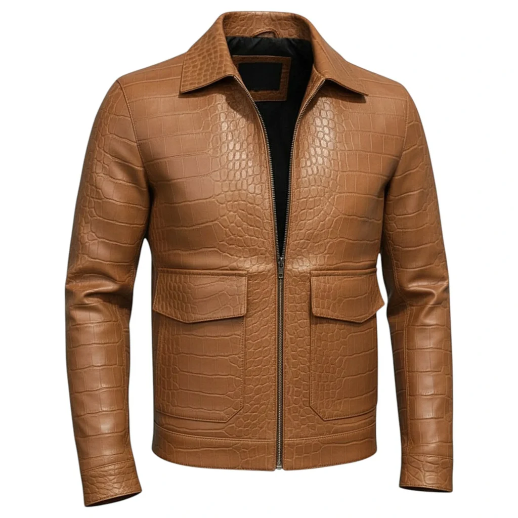 Tan Brown Leather Jacket