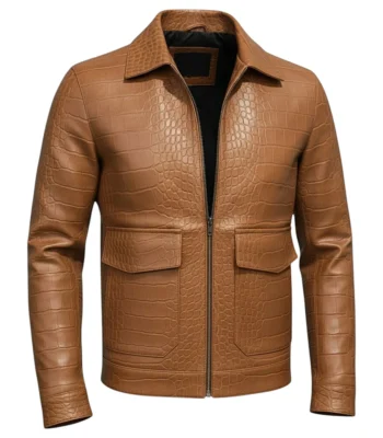 Tan Brown Leather Jacket
