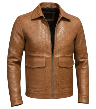 Tan Brown Leather Jacket
