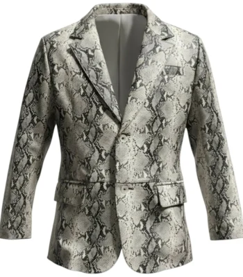 Snake Printed Blazer Coat