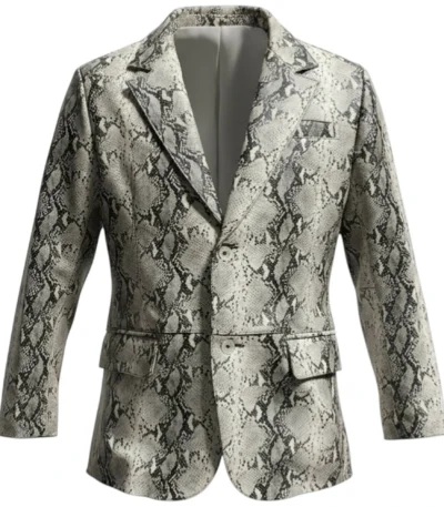 Snake Printed Blazer Coat