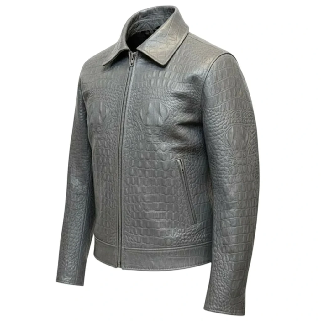 Alligator Embossed Grey