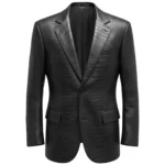 Black Crocodile Blazer Coat